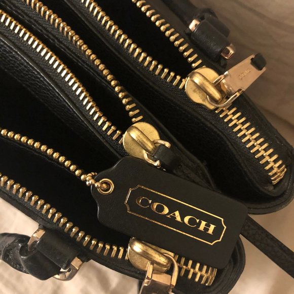 Coach Medium Borough Bag Black Pebbled Leather - Picture 3 of 6